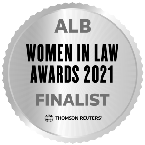 RGE ALB Women in Law Finalist Badge