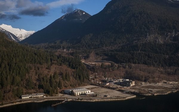 Woodfibre LNG site March 2022