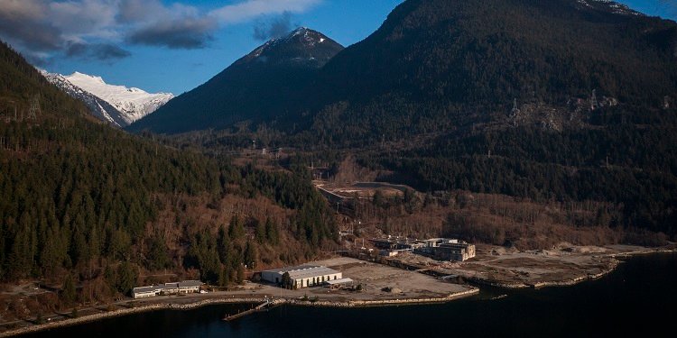 Woodfibre LNG site March 2022